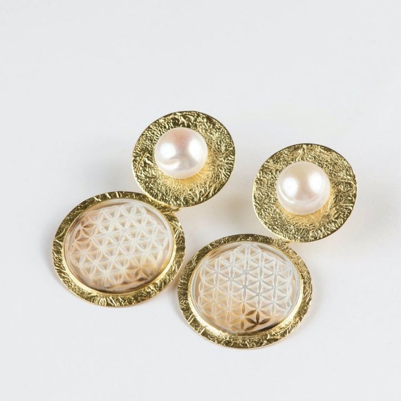 XXL Botones Sunset Earrings - Picture 2 of 5